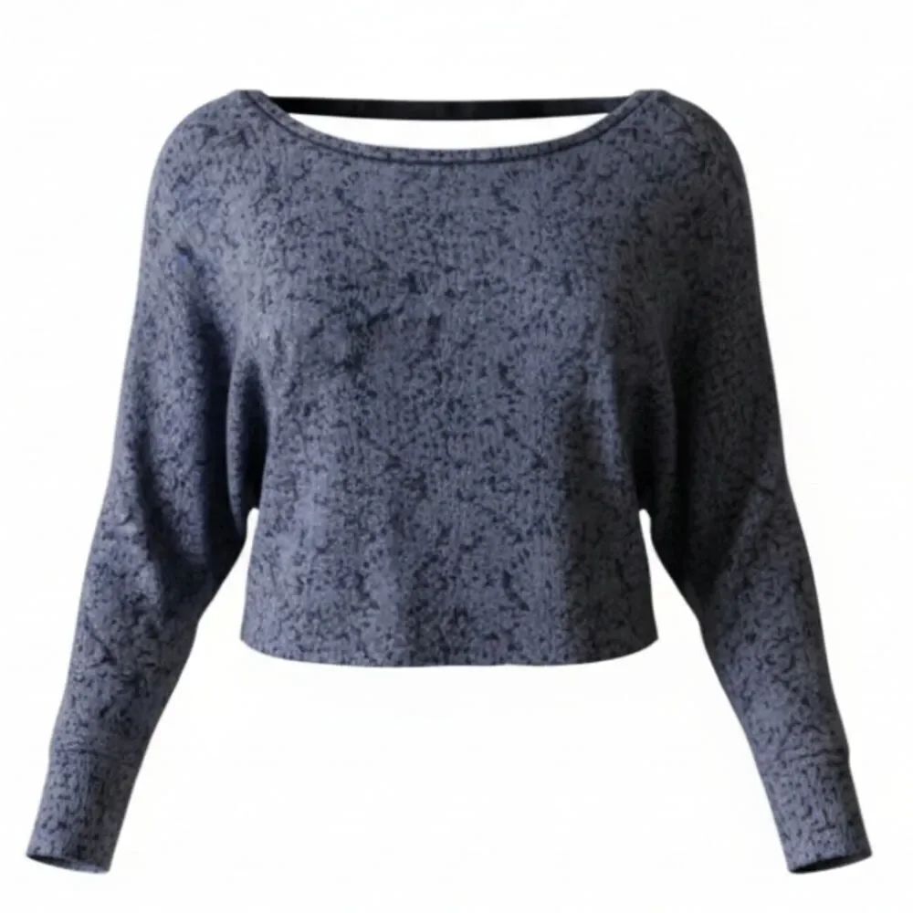 Active Women's Grey Long Sleeve Crop Top